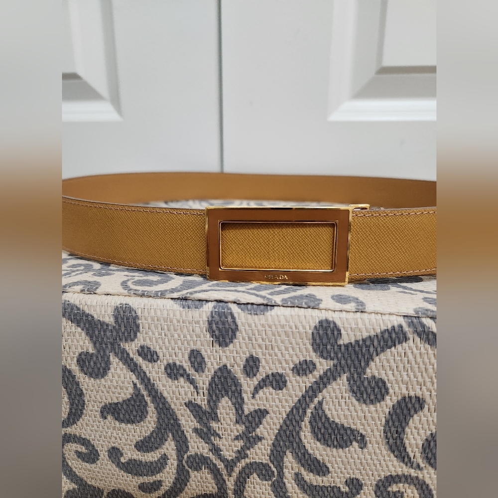 Authentic Vintage Prada Camel/Tan Color  Ladies Belt - Picture 9 of 9